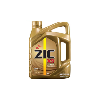 (น้ำมันใหม่ปี2021) 5W-40 ZIC X9 (แกลลอน 4 ลิตร ) สำหรับเรื่องยนต์เบนซิน/ดีเซล น้ำมันเครื่องสังเคราะห์แท้ 100%