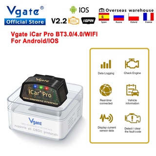 เครื่องสแกนเนอร์วินิจฉัยรถยนต์ บลูทูธ 4.0 Vgate iCar Pro elm327 OBD 2 OBD2 ODB2 PK ELM 327 V 1 5