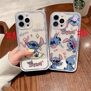 เคสซิลิโคน สำหรับ Clear Case iPhone 13 Pro Max iPhone 12 Pro Max iPhone 11 Pro Max X XR XS Max Cute Cartoon Stitch สติทช์ Holder Design Silicone Case