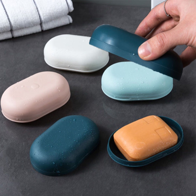 Creative Bathroom Shower Soap Box / Portable Travel Plastic Soap Case / Drain Soap Dish / Soap Storage Holder for Bathroom