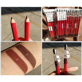 แท้| ส่งไว | ดินสอเขียนคิ้วสวีทฮาร์ท แบบมีกบ sweet heart eye brow pencil ราคานี้ได้ 12 แท่งเลยน้า