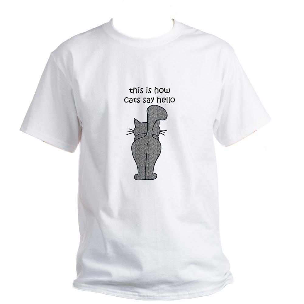 This Is How Cats Say Hello Cool Custom T-Shirt