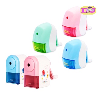 Deli  Pencil sharpener กบเหลาดินสอ สีพาสเทลสุดน่ารัก พกพาสะดวก เครื่องเหลาดินสอ ที่เหลาดินสอ กบ กบเหลา office school