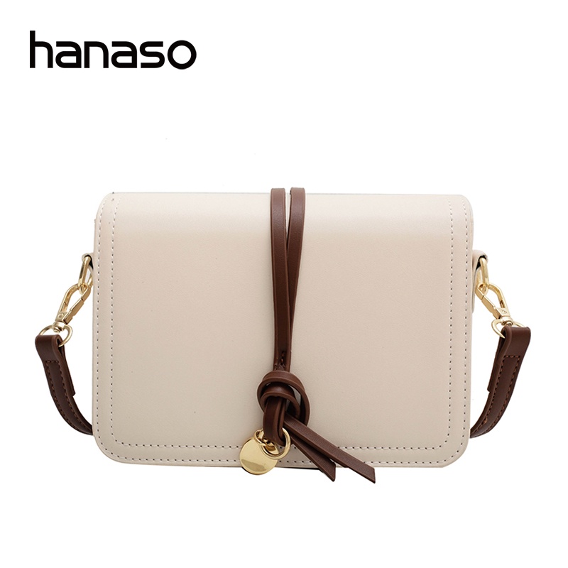 Hanaso กระเป๋าสะพายข้างผู้หญิง กระเป๋าสะพายข้างแฟชั่น สะพายไหล่ทรงสี่เหลี่ยมใบเล็ กระเป๋าสะพายข้าง Crossbody Bag