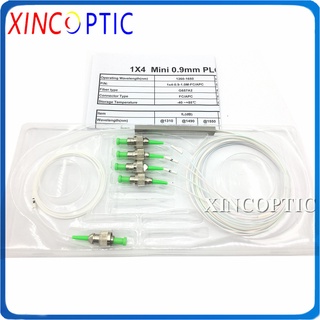 10pcs/Lot 1x4 Steel Tube 1M 0.9mm PLC Splitter with FC/APC Connector,4Way SC/ST/LC/FC/APC 0.9mm G657A1 FTTH Fiber Optic