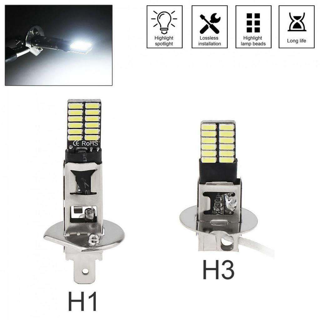 หลอดไฟตัดหมอก H 1 / H3 Led 6000 K Auto Lamp สําหรับรถยนต์ YKT