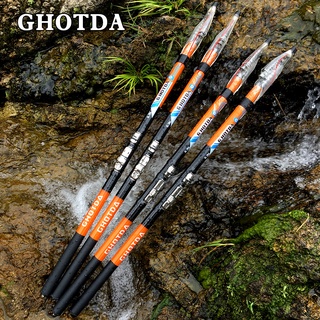 Ghotda คันเบ็ดตกปลา คาร์บอนไฟเบอร์ 2.7 ม. 3.6 ม. 4.5 ม. 5.4 ม. 6.3 ม.