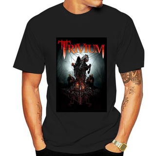 เสื้อยืดวินเทจเสื้อยืด พิมพ์ลายหัวกะโหลก Trivium Snatchers สีดํา สําหรับผู้ชายS-5XL