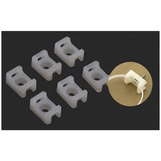 50 แป้นสกรูยึดเคเบิ้ลไทร์สีดำหรือขาว (Saddle Type Tie Mount) มี 3 ขนาดให้เลือก เล็ก กลาง หรือ ใหญ่