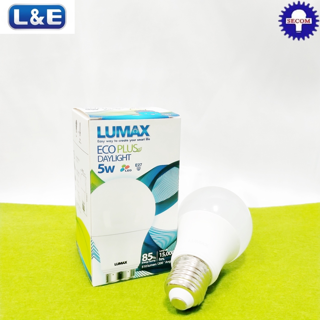 หลอดไฟ LED LUMAX ECO PLUS 5W Daylight/Warm white ขั้ว E27 หลอดประหยัดไฟ หลอดLED