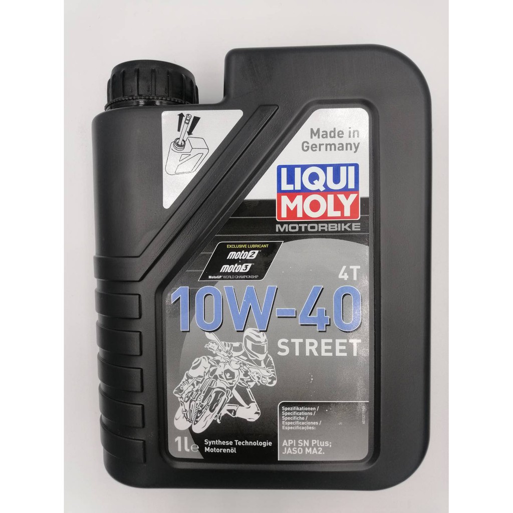 น้ำมันเครื่องสังเคราะห์แท้ 10W-40 Liqui Moly Street
