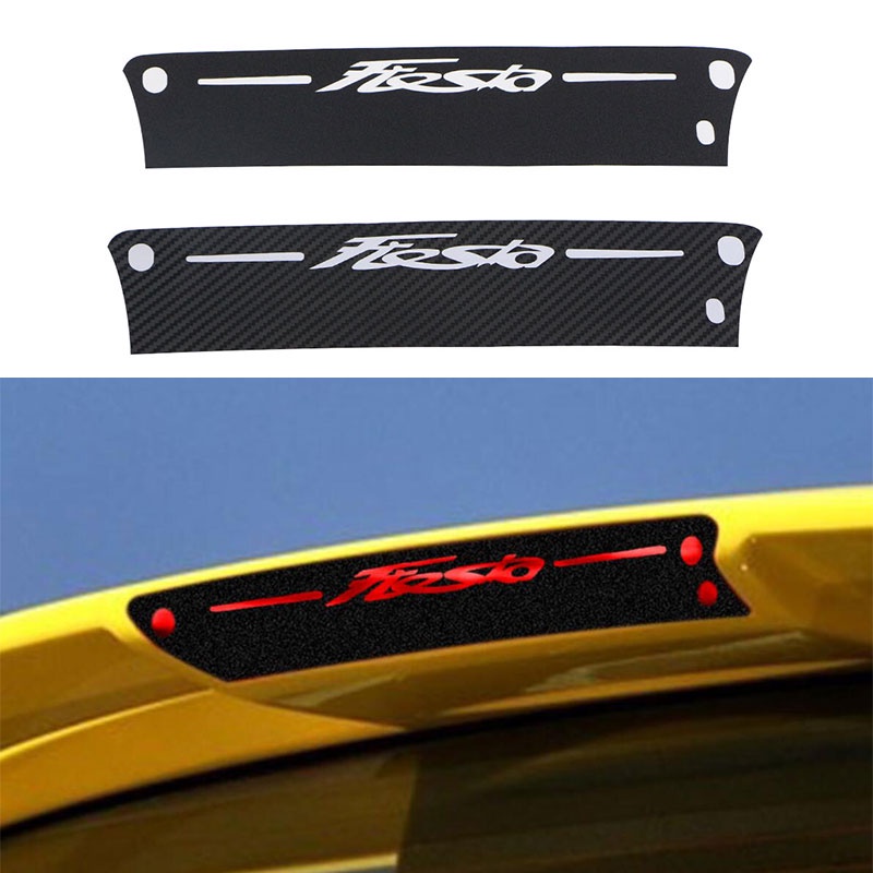 สติกเกอร์คาร์บอนไฟเบอร์ ติดไฟเบรกหลังรถยนต์ สําหรับ Ford Fiesta MK7 Hatchback 2009-2013