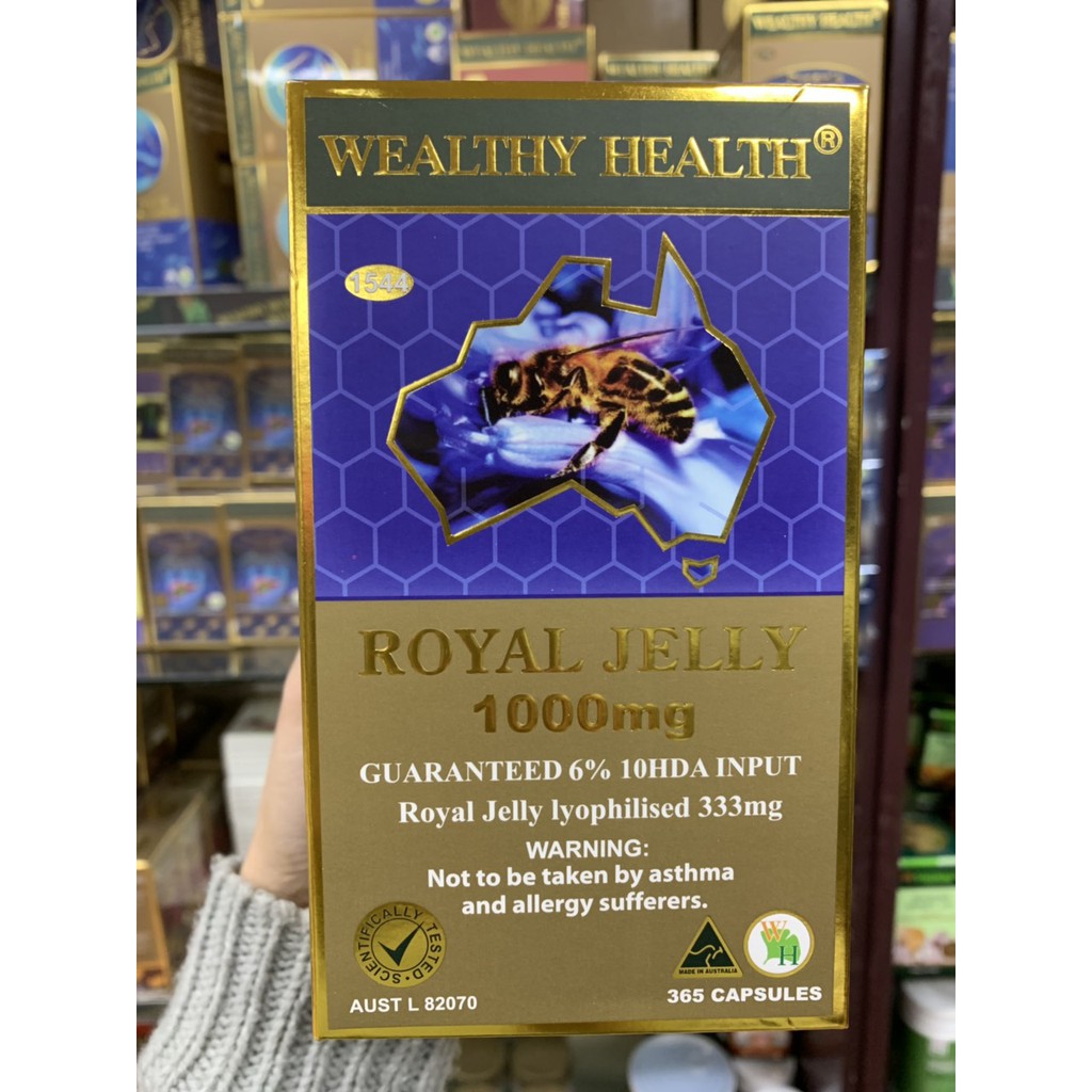 Wealthy Health Royal Jelly 1000 mg นมผึ้ง Wealthy Health