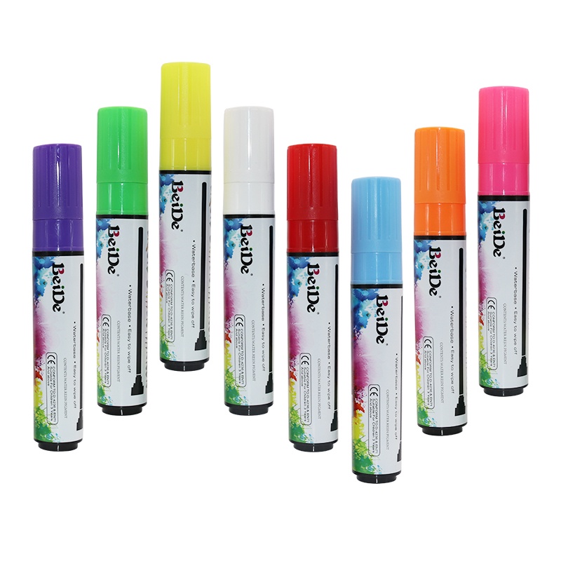 Jumbo Liquid Chalk Markers 8 Colors 15mm Fluorescent Chalk Pen for LED ...