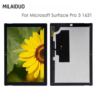 ชุดประกอบหน้าจอสัมผัส LCD สําหรับ Microsoft Surface Pro 3 (1631) pro3