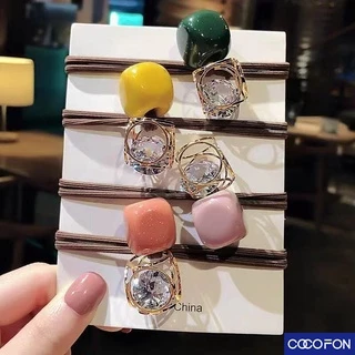 🔥พร้อมส่ง🔥#CC62 Hair band ยางรัดผมสไตล์เกาหลี ประดับลูกปัด แฟชั่น