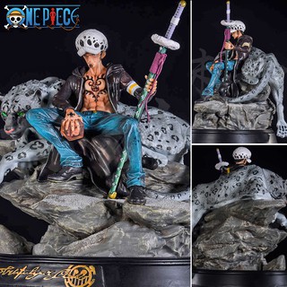 Figure ฟิกเกอร์ Model One Piece วันพีซ เต็มพิกัดสลัดจอมลุย วันพีช Trafalgar Law ทราฟัลการ์ ลอว์ Snow Leopard Battle