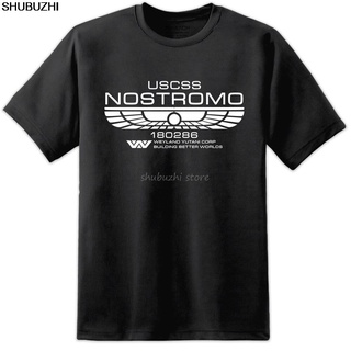 เสื้อแฟชั่นผญ2022 อื่นๆ - เสื้อยืดผ้าฝ้ายคนต่างด้าวคลาสสิก Nostromo ลูกเรือ Sulaco M41A PULSE ปืนไร