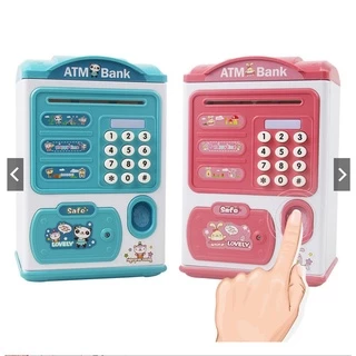 ออมสิน ATM ดูดแบงค์อัตโนมัต กระปุกออมสินตู้เซฟ มีรหัสสามารถสแกนลายนิ้วมือ มีเสียงเพลง