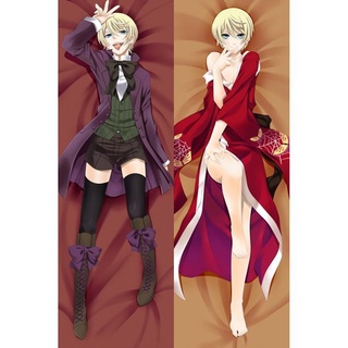 ปลอกหมอน ผ้ากํามะหยี่ ลายการ์ตูนอนิเมะญี่ปุ่น Black Butler Dakimakura Alois Trancy ขนาด 50X150 ซม.