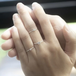 Star Jewelry แหวนเงินแท้ 92.5% แหวนแฟชั่น แหวนมินิมอล ประดับเพชร CZ ขนาด 2, 3, 4 มิล รุ่น RS3054, 85, 92