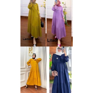 เสื้อคลุม midi dress keyra rayon dres คอปกจัมโบ้