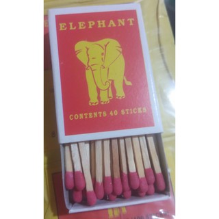 ไม้ขีดไฟ ตรา ELEPHANT BRAND 1 แพ็ค  บรรจุ 60 กล่อง  รวม 2,400 ไม้ขีด