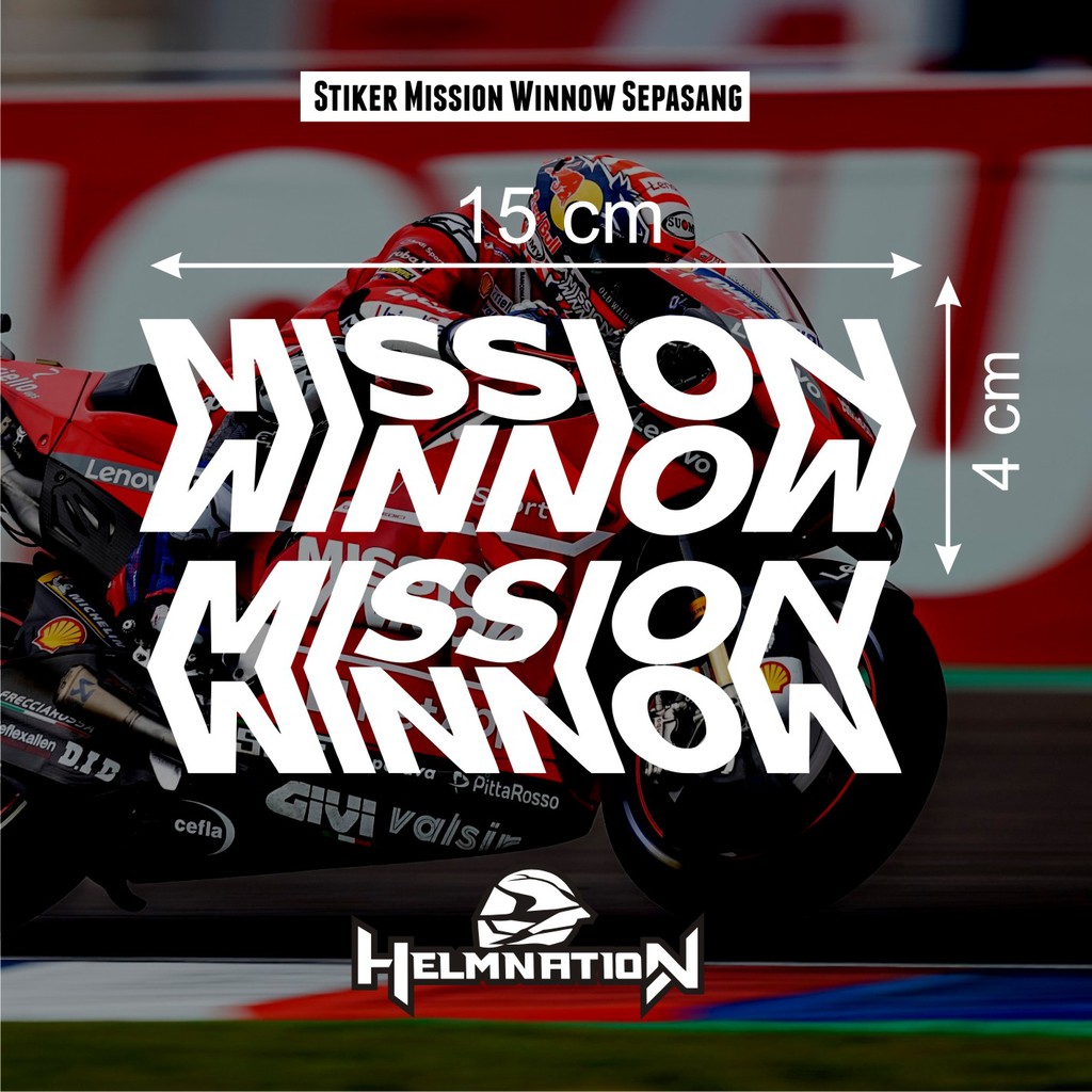 สติกเกอร์ตัด Moto GP Mission Winnow Ducati สําหรับติดตกแต่ง 2 ชิ้น