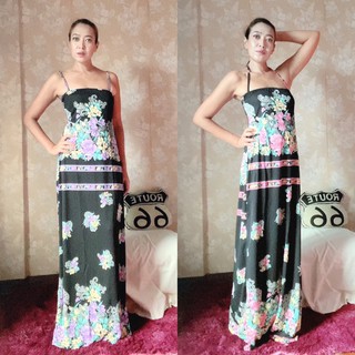 Maxi Dress เกาะอก สม๊อคหลัง ทรงสวย