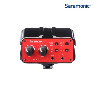 Saramonic SR-PAX1 มิกเซอร์รวมเสียงไมโครโฟน TRS 3.5มม. 2 ช่องโมโนและสเตอริโอและ XLR/ 6.3มม.2 ช่อง