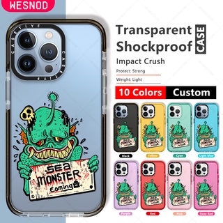 กันกระแทกใสแข็งบางใสแฟชั่น Case Herocross เคสโทรศัพท์มือถือ ลายมอนสเตอร์ทะเล สําหรับ IPhone 12 Pro Max 13 Mini Xs X Xr 15 14 11 7 8 Plus Se2020ซิลิโคนนิ่มเคส tpu คุณภาพสูงยี่ห้อใสขอบเรียบโทรศัพท์มือถือฝาปิด Tifyอุปกรณ์เสริมสำหรับ
