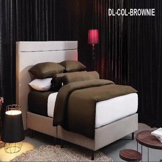 ฟรี ems ชุดเครื่องนอน dunlopillo สีพื้น รหัส DL-BROWNIE