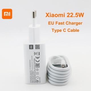 ของแท้ อะแดปเตอร์สายชาร์จเร็ว 100 ซม. Type C 22.5W EU สําหรับ Xiaomi Mi 10 9 9t 8 SE CC9 A3 Mix Redmi Note 7 K20 pro