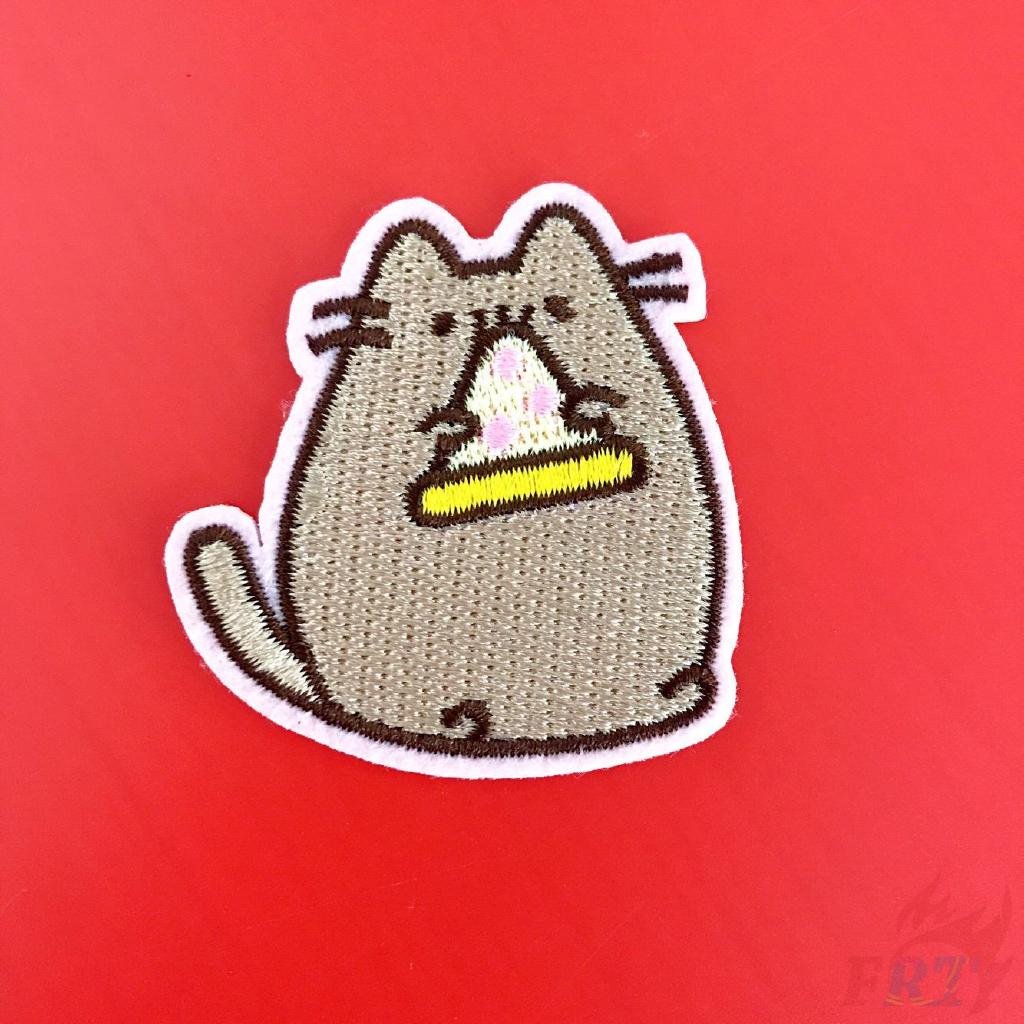 แผ่นผ้าพิมพ์ลายแมว pusheen diy อุปกรณ์สําหรับงานหัตถกรรม 1 ชิ้น