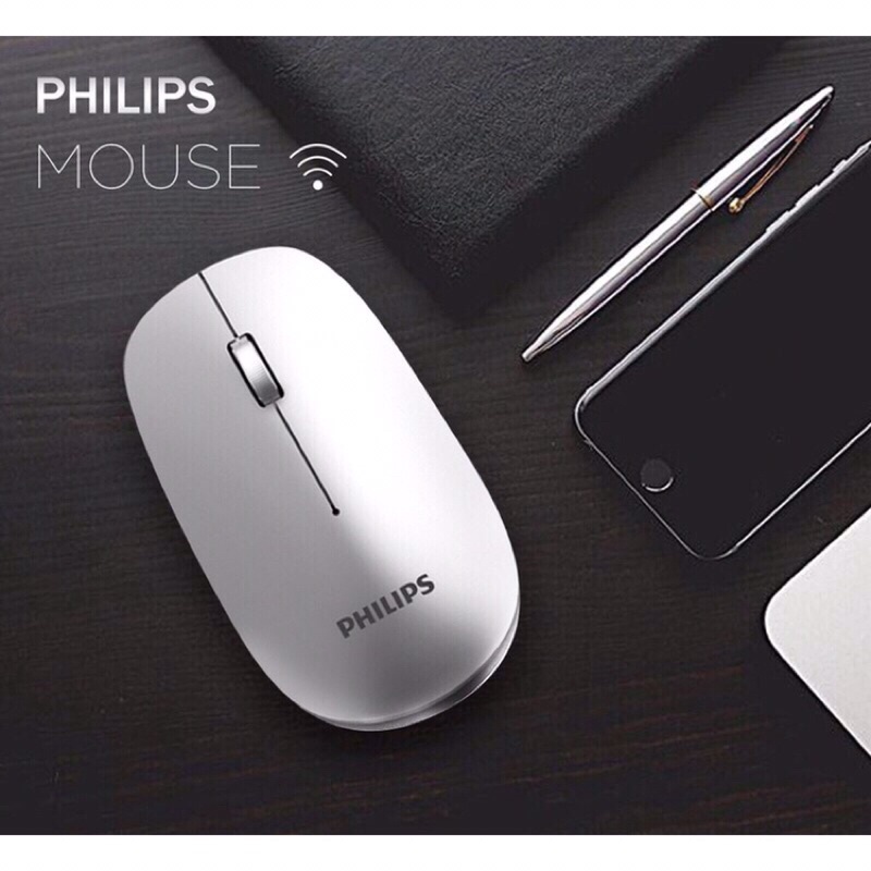 ❄️ Philips M305 (SPK7305) สีเทา เมาส์ไร้สาย เมาส์สำหรับเล่นเกมหรือทำงาน Philips Wireless Mouse SPK73