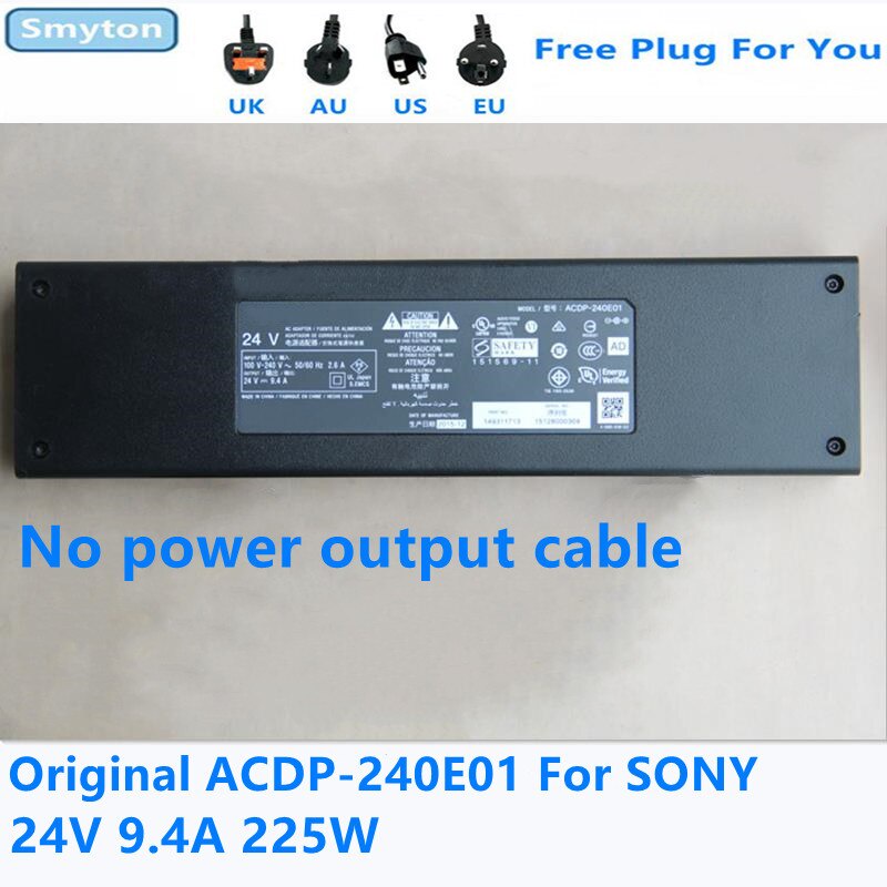 อะแดปเตอร์ AC 24V 9.4A ACDP-240E01 สําหรับ Sony 55"-CLASS HDR 4K 3D SMART LED TV XBR-65X900E XBR65X9