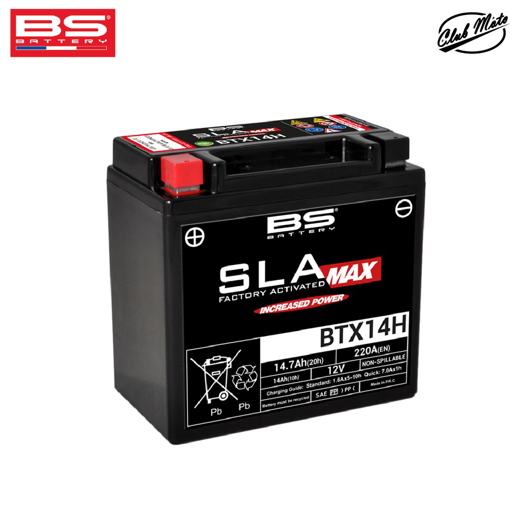 แบตมอเตอร์ไซค์ BS BATTERY BTX14HL (FA) 12V 14AH 230CCA | Shopee Thailand