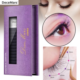 Decemars Lashes ขนตาปลอม คลาสสิค คละขนาด วอลลุ่ม รัสเซีย และเมก้า ด้าย โดยด้ายเพิ่มความยาวขนตา ต่อขนตา แต่งหน้า