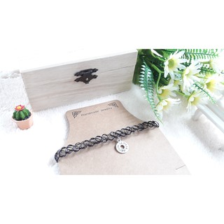 พร้อมส่ง!! โชคเกอร์ Choker โชคเกอร์แฟชั่น สไตล์เกาหลี สไตล์วินเทจ ยุค 90 พร้อมจี้หลากสไตล์ SET 2