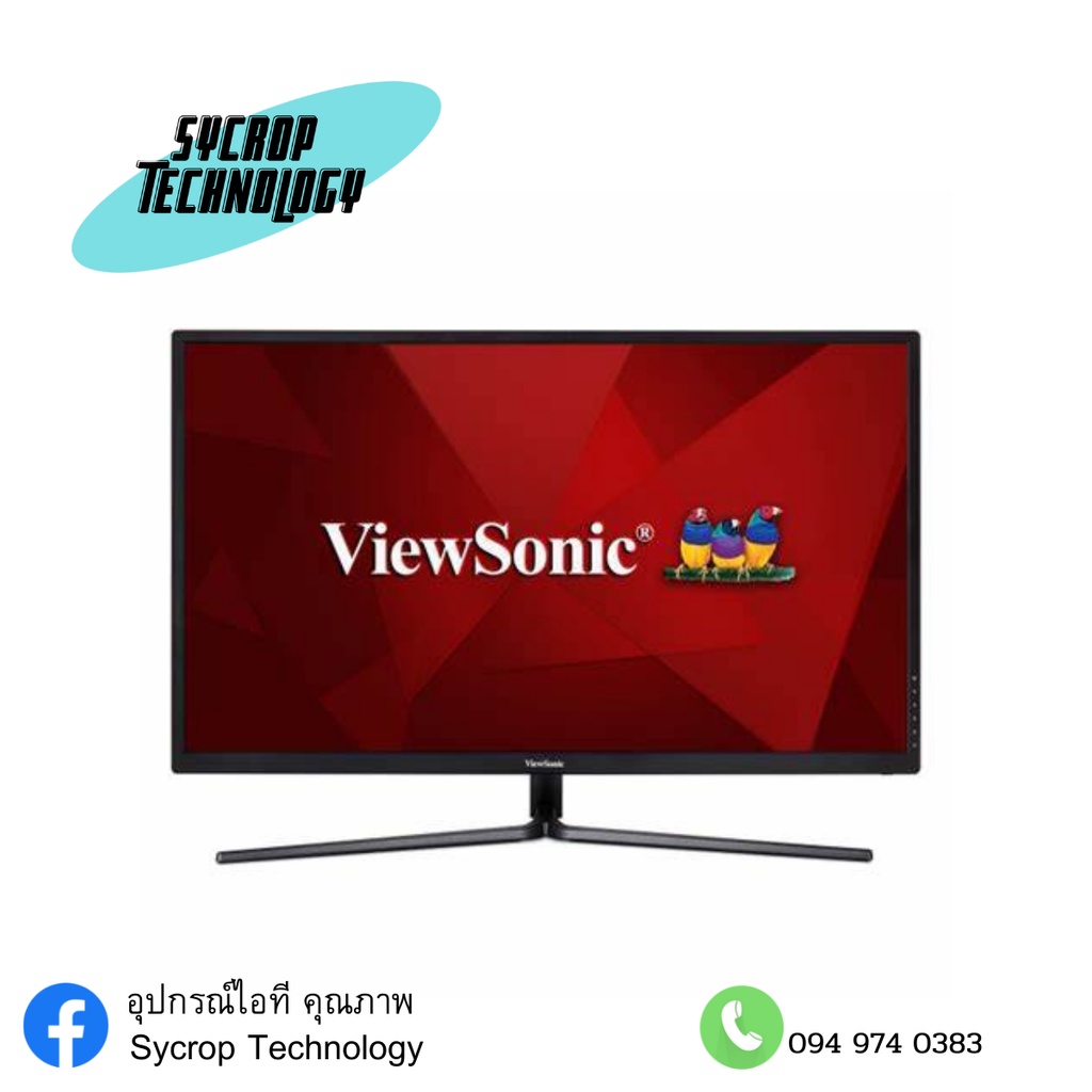 ViewSonic 32" 4K UHD sRGB Monitor w/ FreeSync, HDR10, HDMI, DP and VGA V-VX3211-4K-MHD