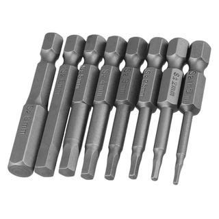 ดอกไขควง Hex Shank Bits H1.5 H2 H2.5 H3 H4 H5 H6 H8 สำหรับใช้ในการงานช่าง 8 ชิ้น