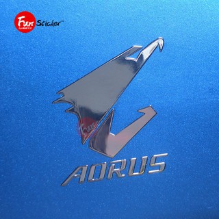 [New metal sticker] Gigabyte AORUS carved head logo LOGO mobile phone sticker laptop metal sticker modification