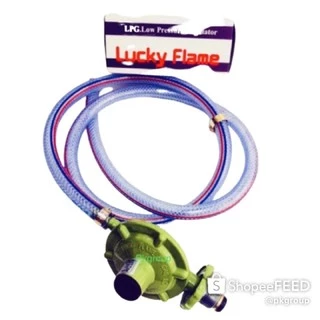 Luckyflame ปรับแรงดันต่ำ L-326+ สายแก๊ส 1.5+เข็มขัด💯แท้+ใหม่💯