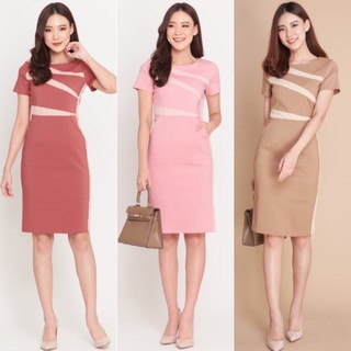 Rossy Classy Two Tone Dress