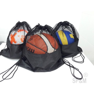 Bag ball กระเป๋าตาข่าย  โปร่งดำ (ใส่ฟุตบอล ลูกบาส ลูกวอลเล่ย์ อื่นๆ)