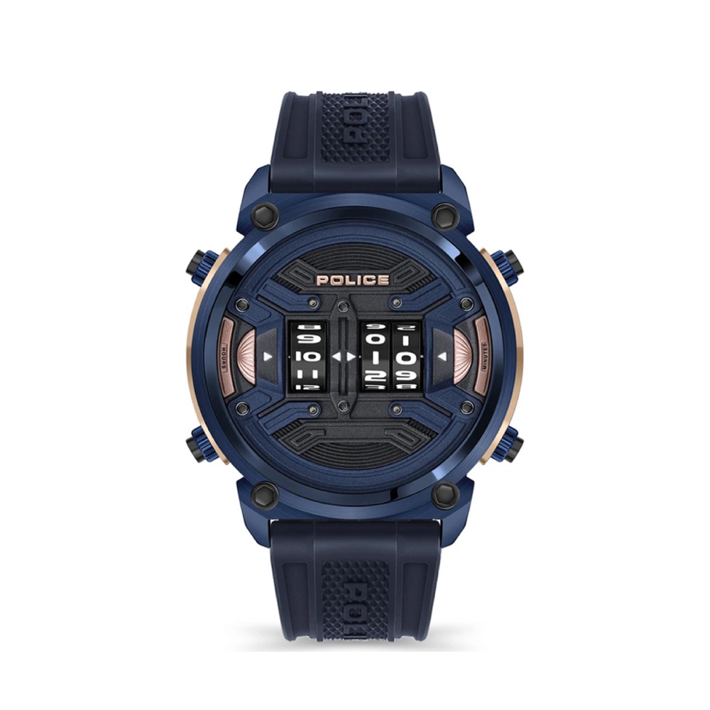 (ของแท้ประกันช้อป) POLICE นาฬิกาข้อมือผู้ชาย Multifunction ROTOR watch รุ่น PEWJP2108302 สีน้ำเงิน นาฬิกาข้อมือ