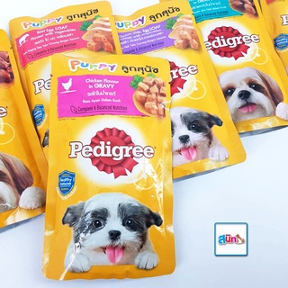 เพดดิกรี® ชนิดเปียกแบบซอง รสเนื้อวัวชิ้นในน้ำเกรวี่ Pedigree Beef Flavour in Gravy