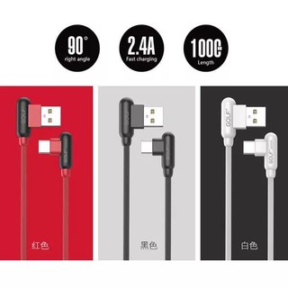 GOLF สายชาร์จUSB CABLE GC-45 Micro/ios/Type-C data ของแท้100%สำหรับhuawei samsung  มี3สี