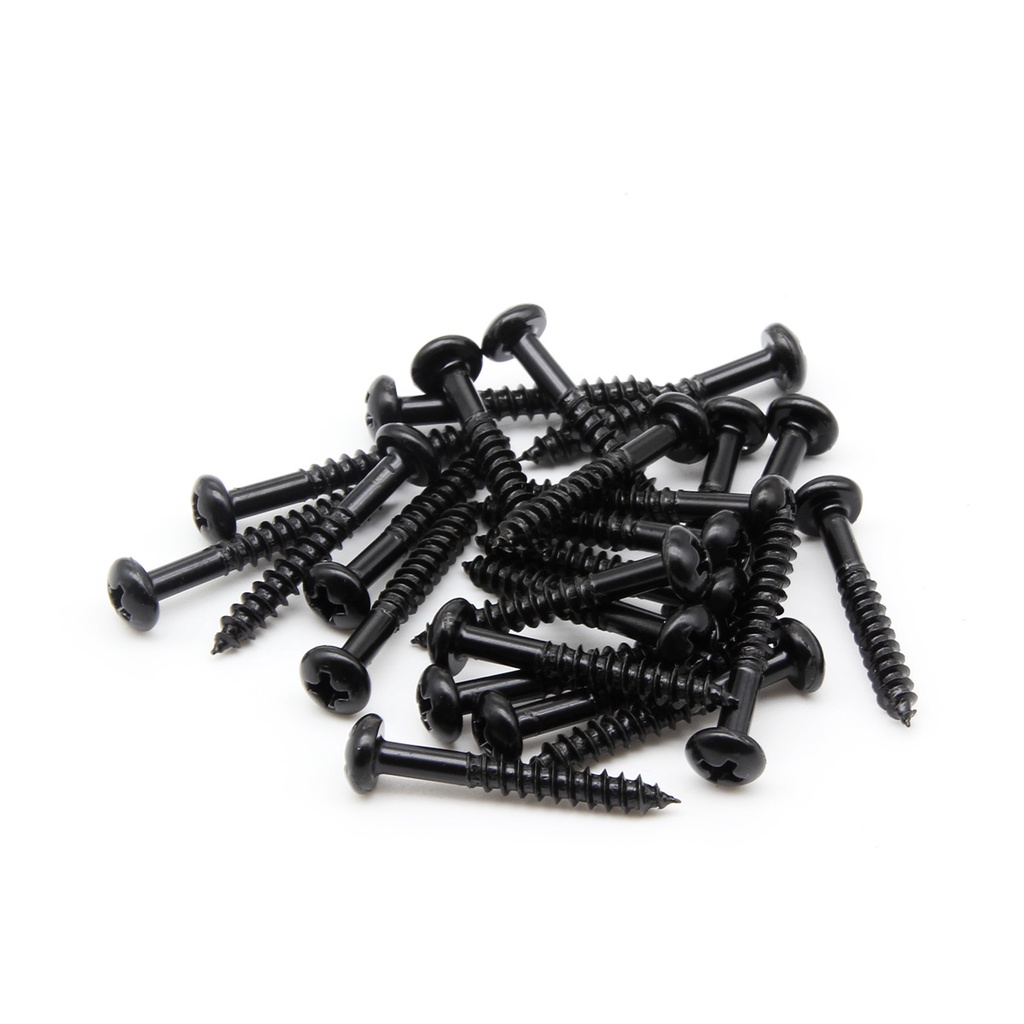 Fleor 20PCS กีตาร์ Tremolo Bridge สกรู 3.5x30 มม. สกรูยึดสําหรับชิ้นส่วนกีตาร์สีดํา