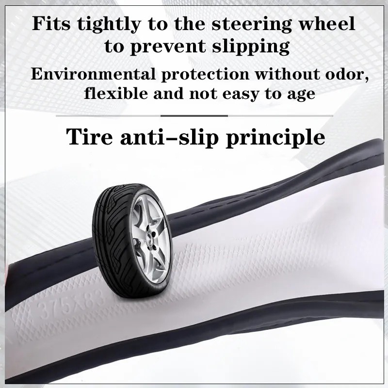 Ford Carbon Fibre หนังพวงมาลัยรถสําหรับ Ranger Fiesta Focus Everest EcoSport Escort Escape Explorer อุปกรณ์เสริม - รูปที่ 6